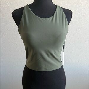 Calvin Klein Olive Crop sport Top NWT
Size Small